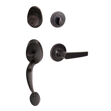 Sure-Loc Hardware Sure-Loc Hardware Alta Handleset, Cedar Handleset Trim, Vintage Bronze AT507-CD 11P
